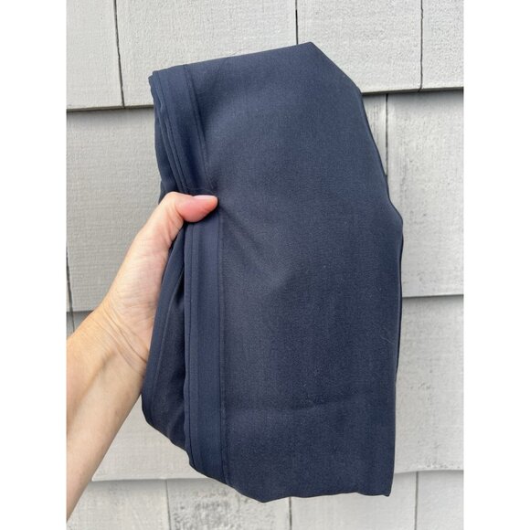 Vintage Vince navy silk pull-on pants flowy wide leg sz L officecore minimalist - Picture 2 of 10